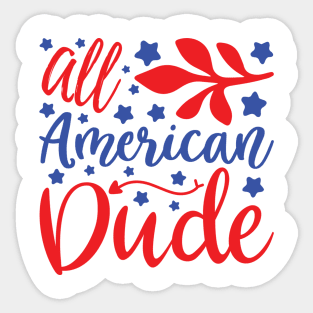 All American Dude Sticker